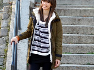 Oravecz Nóra új kabátja