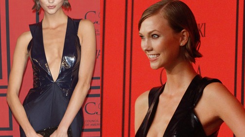 Merész dekoltázsvillantás a szupermodelltől