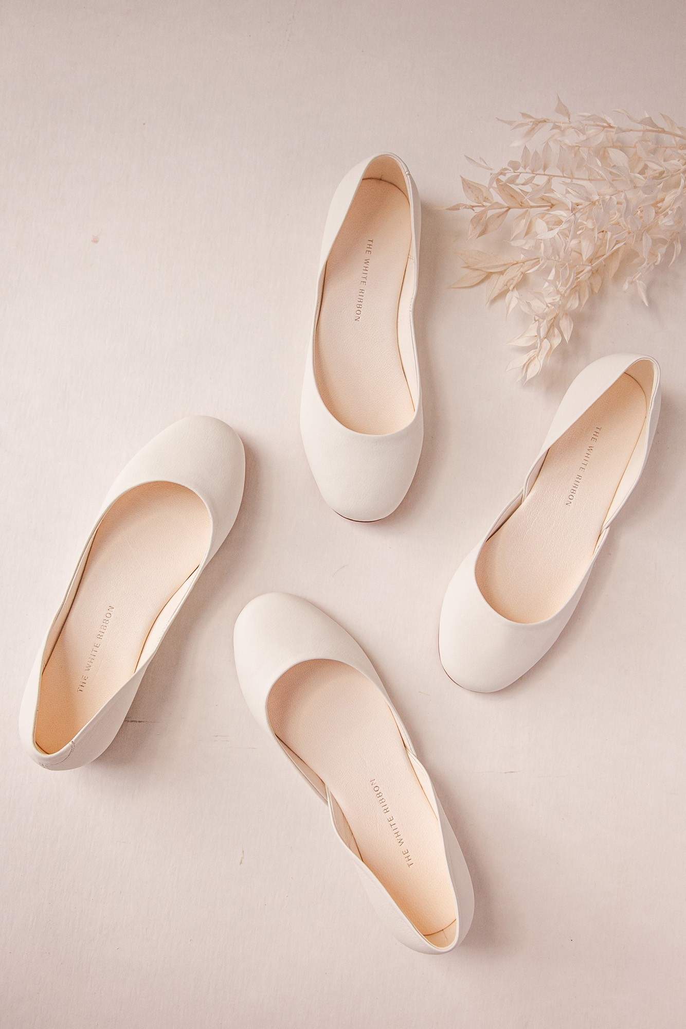 The White Ribon Thea esküvői balerina cipő