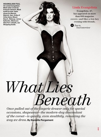 Linda Evangelista fehérneműben