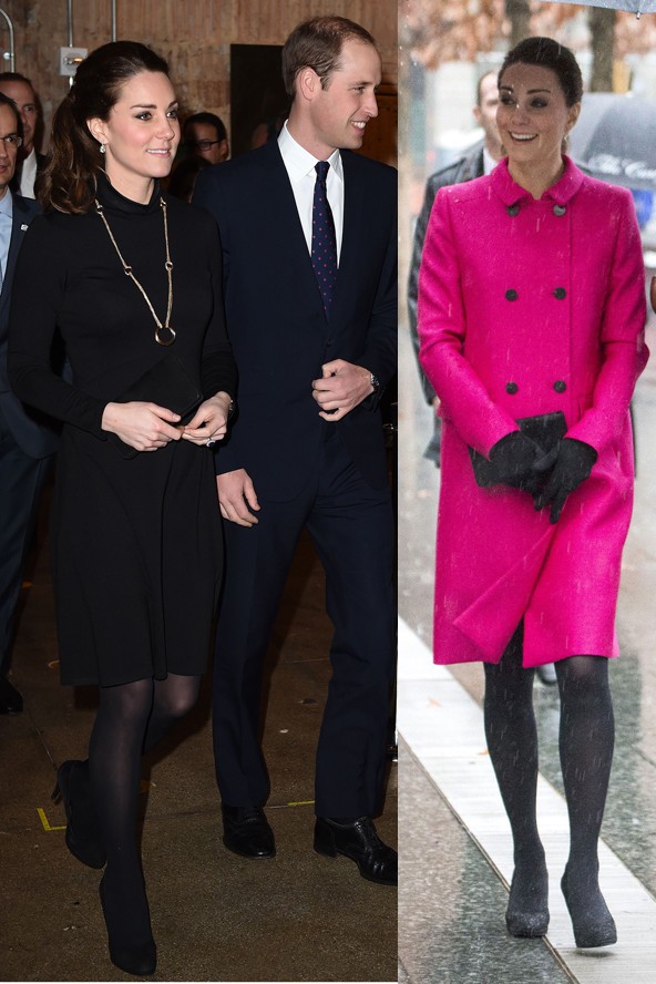 Ez a garbós ruha és a fukszia kabát egyenesen hiperszuper!