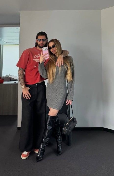 Szoboszlai Dominik és Buzsik Borka közös szelfije