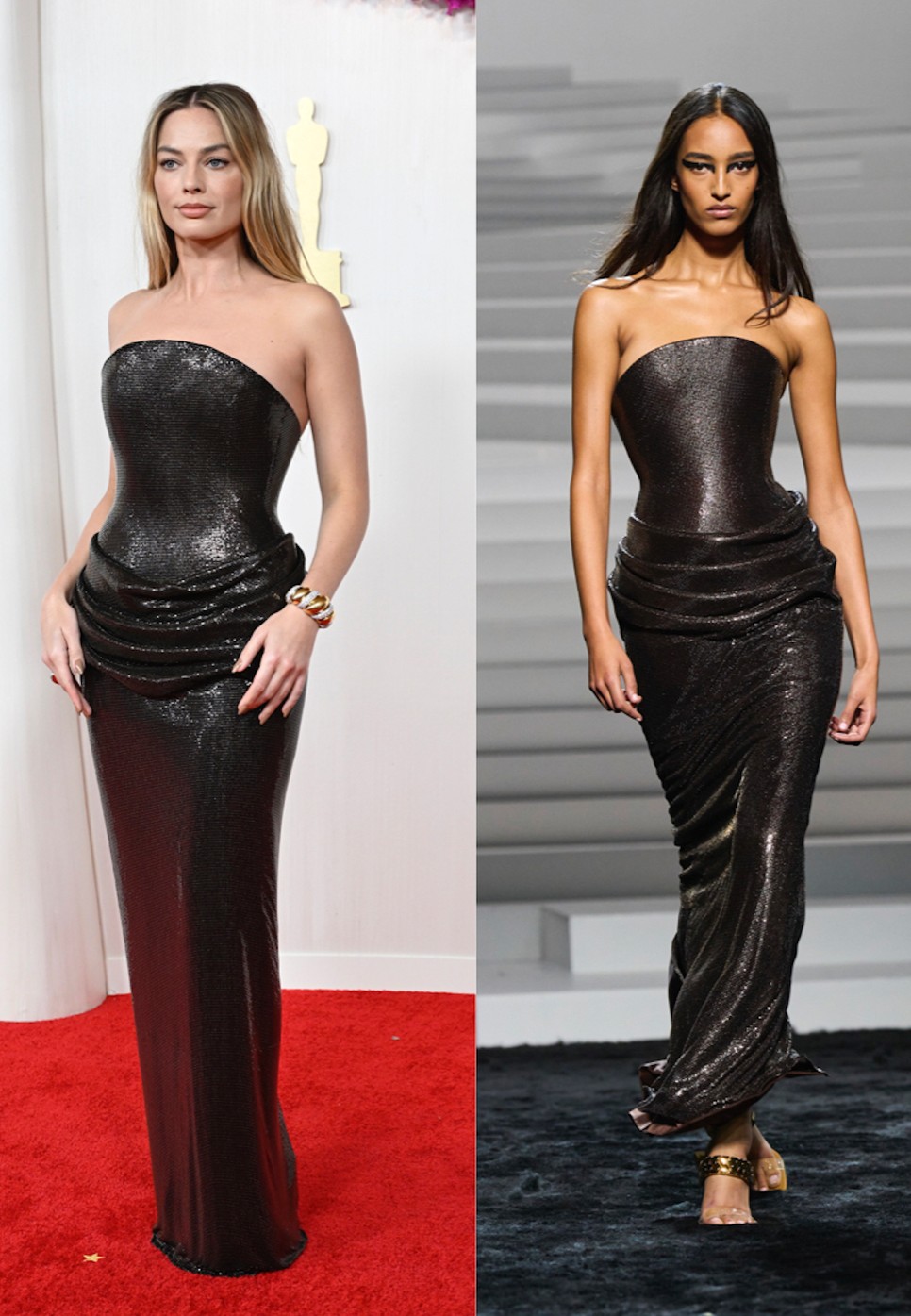 Barbie nem akar többé rózsaszínt viselni. A Margot Robbie fekete ruhát választott az Oscar-gálára, ezzel is jelezve, hogy a rózsaszín korszaknak vége.