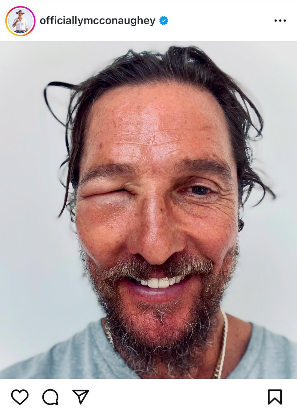 Ijesztően fest Matthew McConaughey