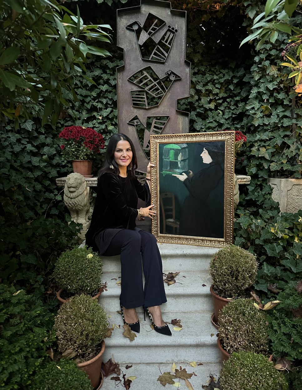 Eleni Korani és az Ernst Galéria által hazahozott Rippl-Rónai kép, a Kalitkás nő