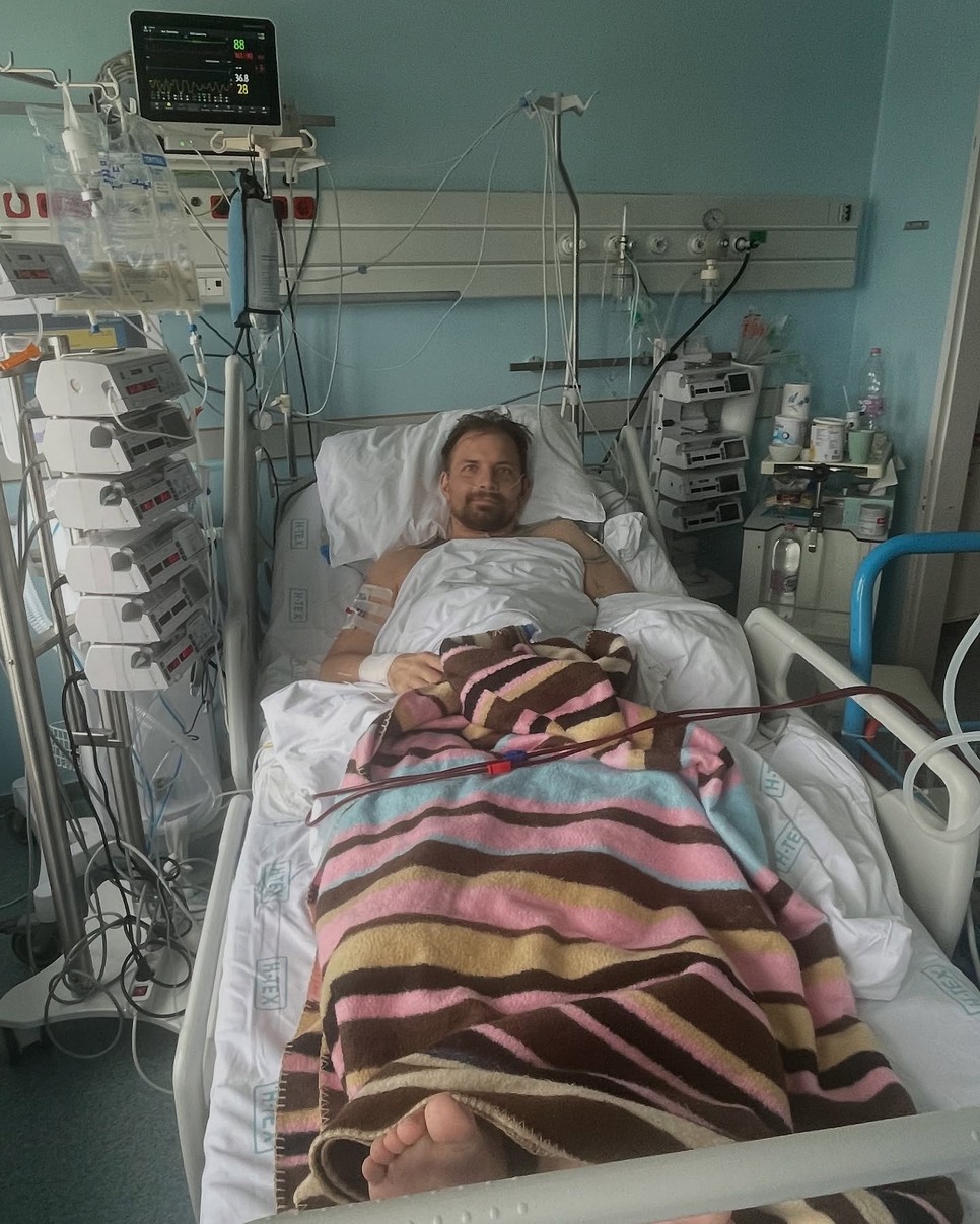 A kép a legnehezebb napokon, a 4. kórházi időszakban időszakban készült