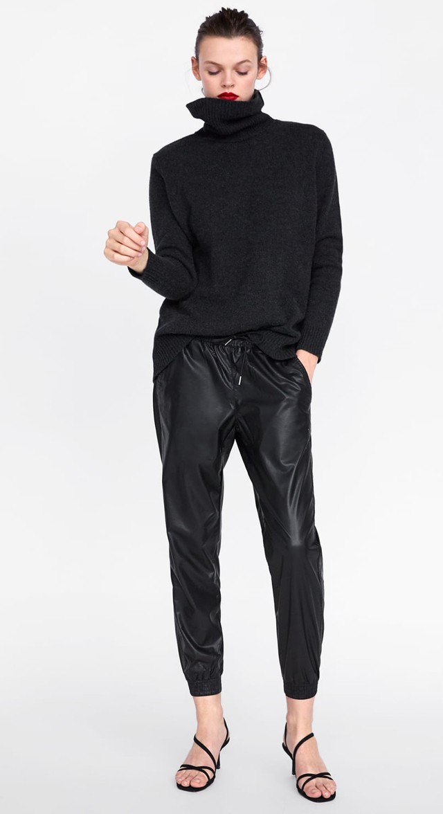 Bőrhatású nadrág ZARA 9995 Ft