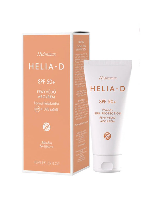  Hydramax SPF 50+ Fényvédő Arckrém HELIA-D 2.999 Ft/40 ml GLAMOUR-napok Summer Week kuponnal 20–40% kedvezmény a megjelölt termékekre a Helia-D webáruházban!