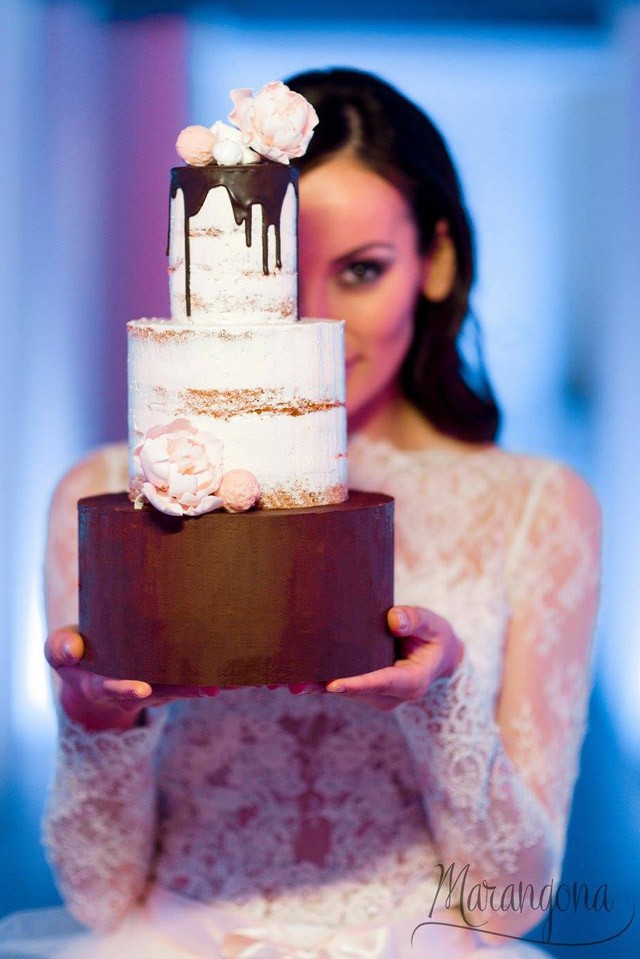 Marangona esküvői torta nude