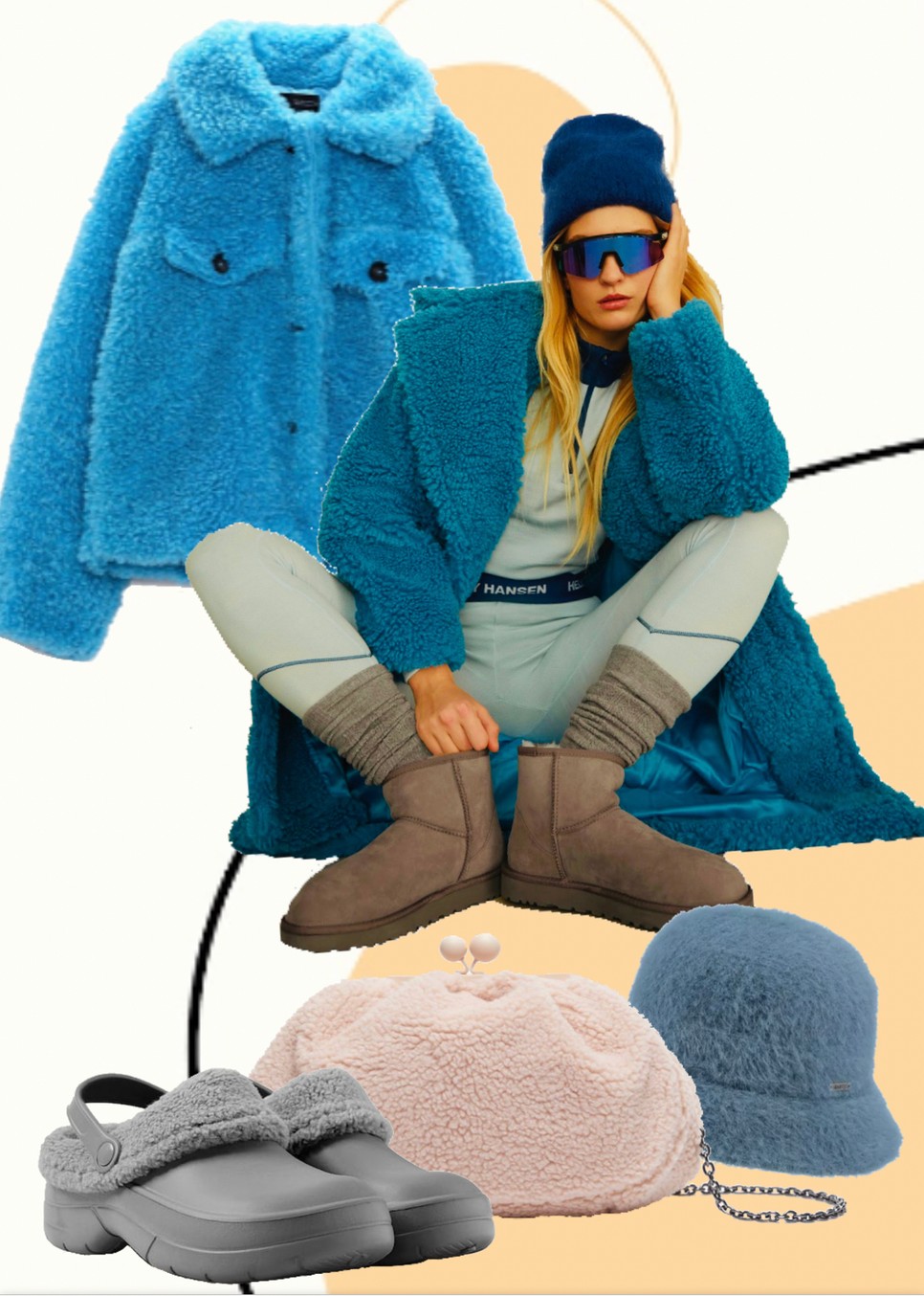 Nem kell lemondanod a színekről, ha az élénkebb tónusok rajongója vagy Fotó: Zsólyomi Norbert Kék bunda BENETTON, Papucs OYSHO 8995 Ft, Táska WEEKEND MAX MARA 88 690 Ft, Kalap LAVATERA-Dockyard 14 990 Ft