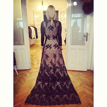 Szegedi Kata által tervezett egyedi estélyi ruha.