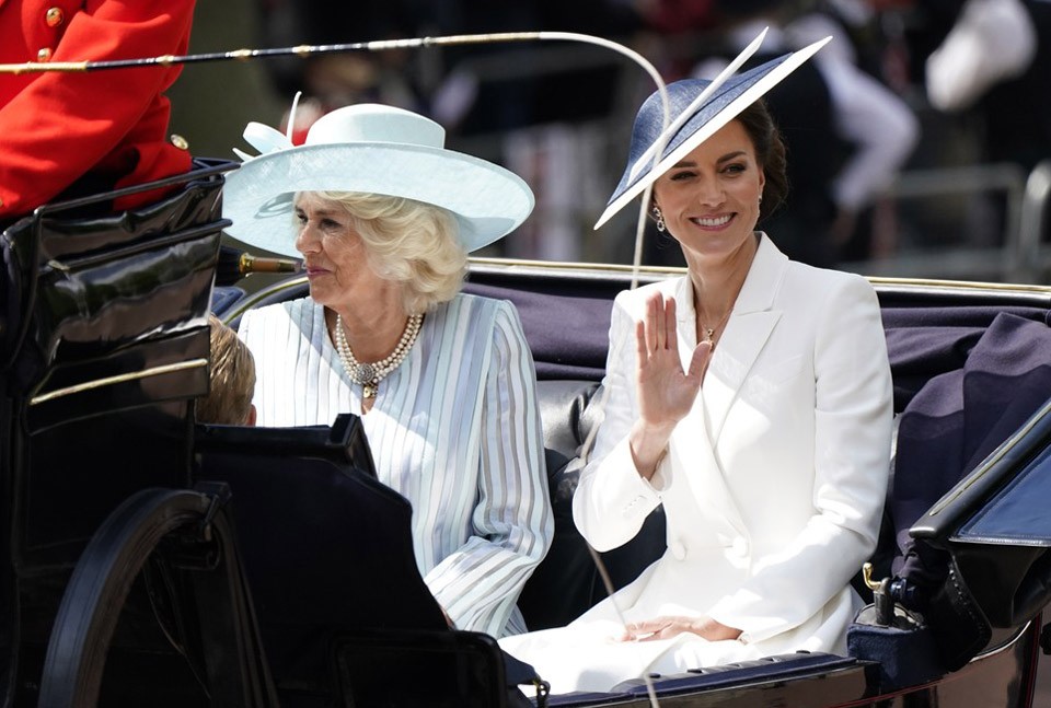  Kamilla hercegné és Katalin hercegné a Trooping of Colour díszszemlén