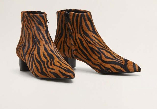 Bőr bokacsizma MANGO 27995 Ft