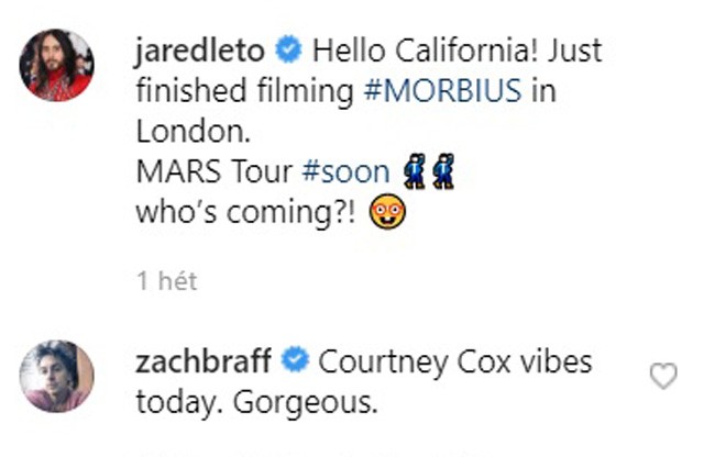 Jared Leto-ból teljesen hülyét csináltak, és Courtney Cox vitte be az utolsó ütést