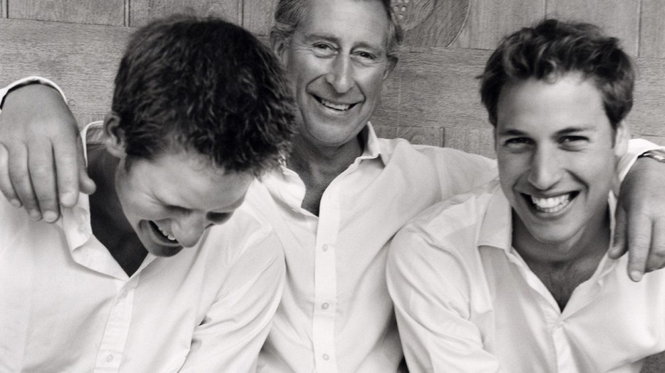 September, 2004, of Britain's Prince Charles, the Prince of Wales (centre) with his two sons Prince Harry (left) and Prince William.