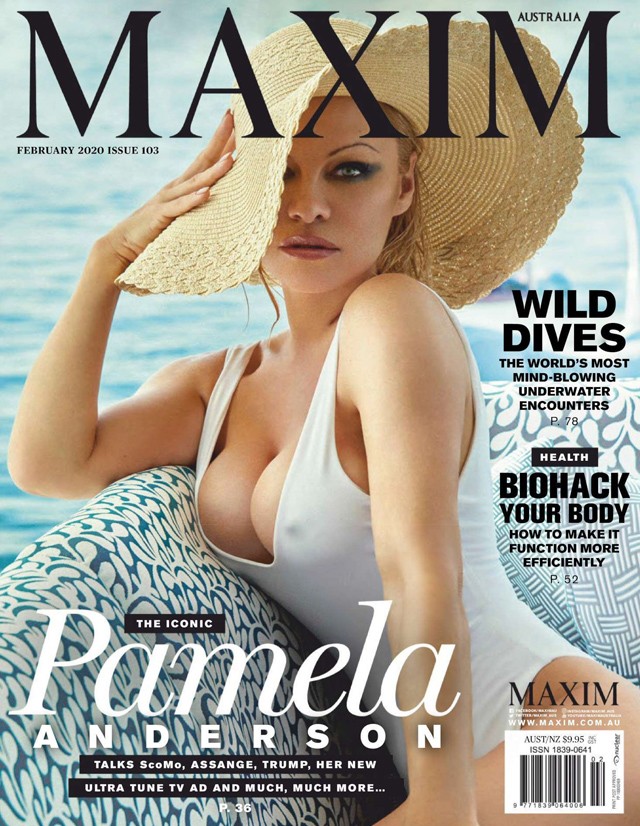Pamela Anderson a Maxim magazin címlapján