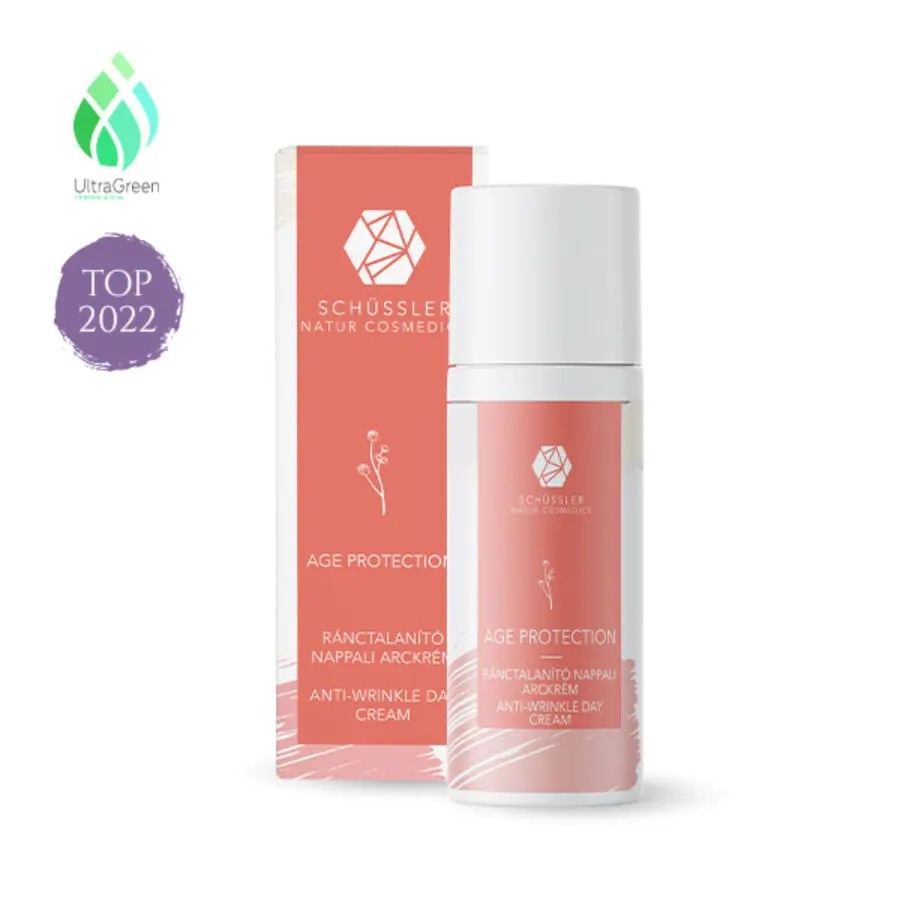 Age Protection nappali arckrém SCHÜSSLER 6890 Ft/50 ml (137,8 Ft/1 ml) GLAMOUR kuponnal 30% kedvezménnyel a slchusslerkozmetikumok.hu webshopján 4823 Ft