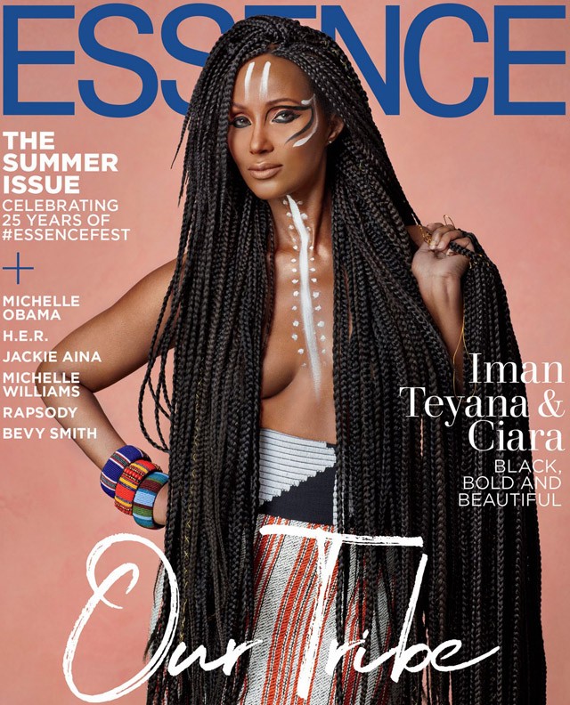 Iman 63 évesen a címlapon