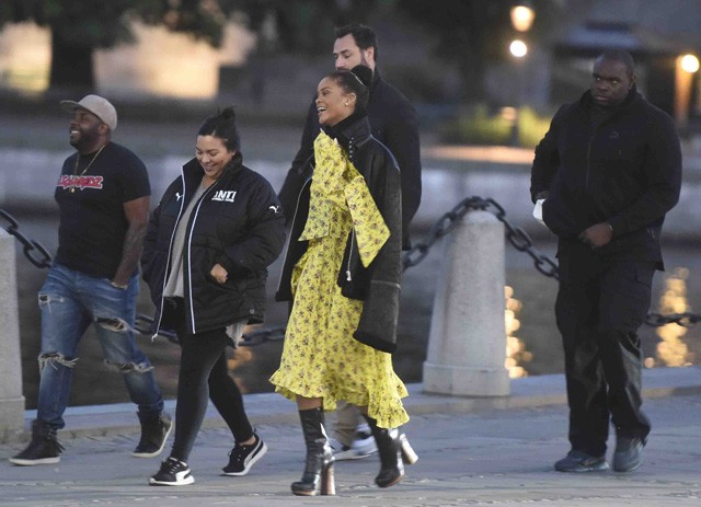 rihanna, stockholm, séta, testőrök, sztárok