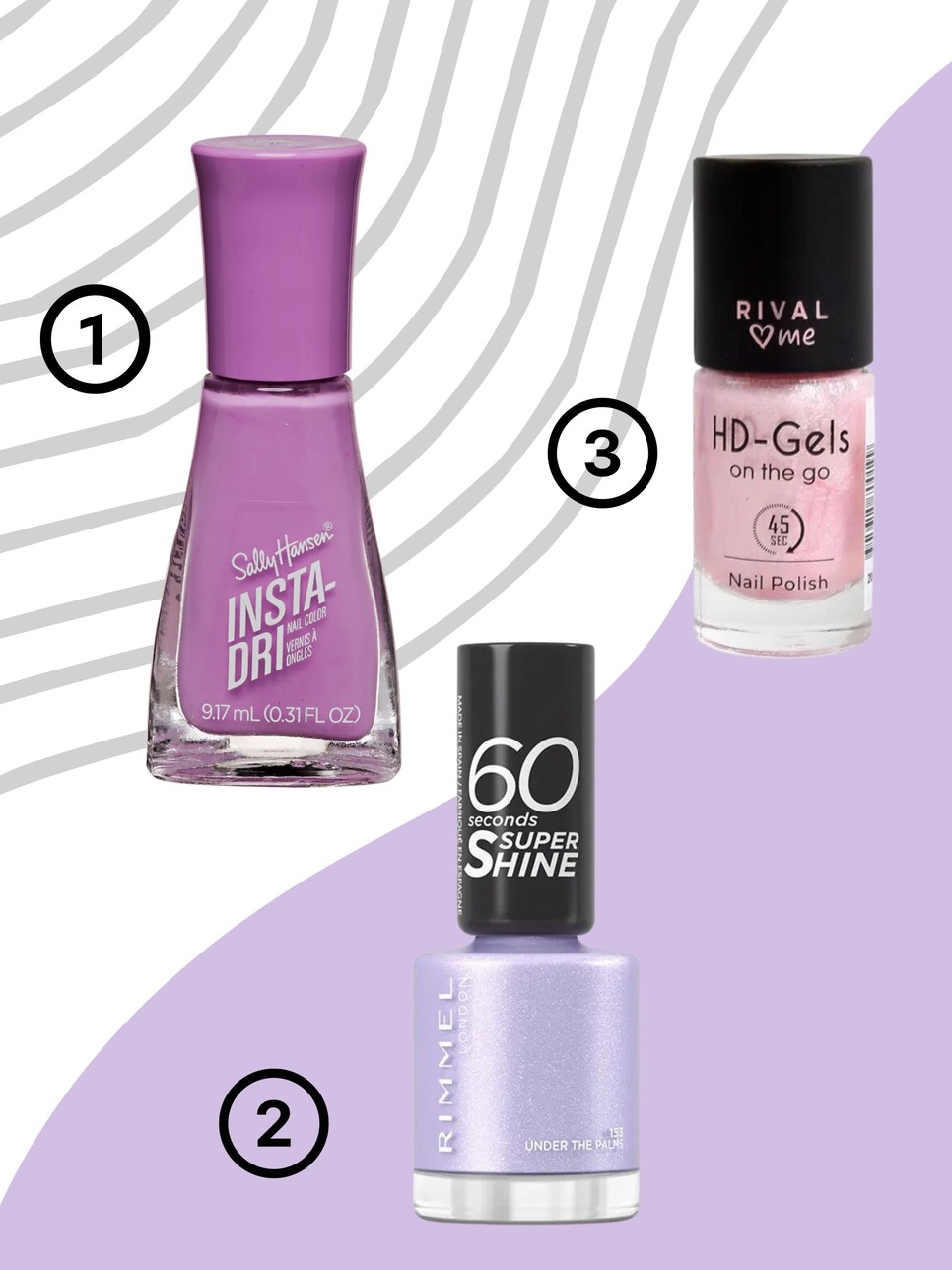 1. Insta Dri körömlakk (460) SALLY HANSEN 1999 Ft/9 ml a Rossmann üzleteiben és online, 35% kedvezménnyel, GLAMOUR-kuponnal 1299,35 Ft 2. 60 seconds Super Shine körömlakk (153) RIMMEL 1039 Ft a Rossmann üzleteiben és online, 35% kedvezménnyel, GLAMOUR-kuponnal
