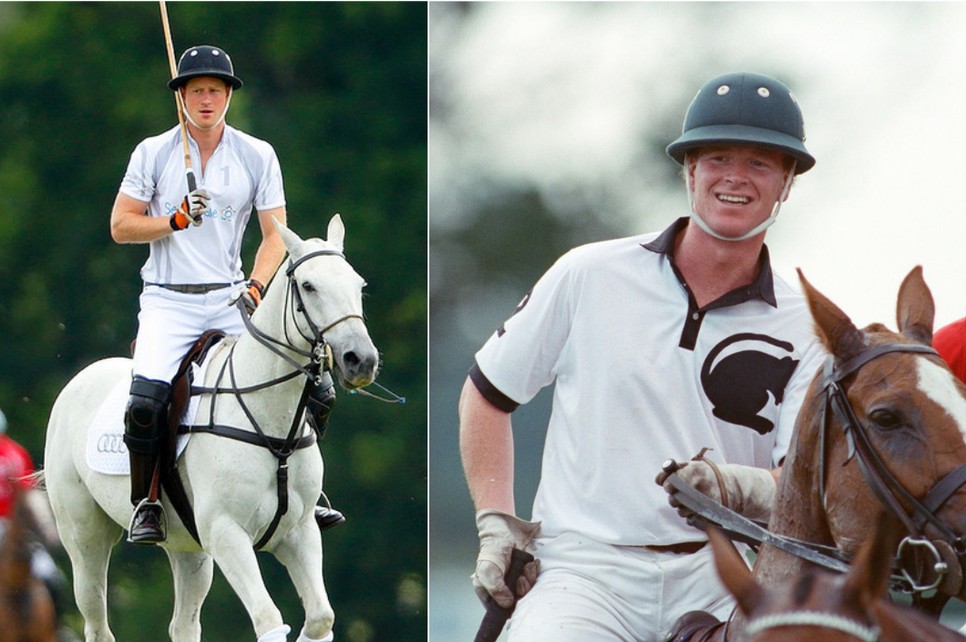 Az első képen Harry herceg, a második képek James Hewitt