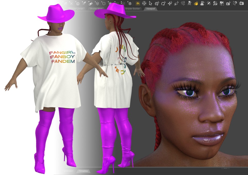Lili Eva Bartha x Digi Gxl x Fan Girl for London Fashion Week 2020 - Digital model for virtual runway