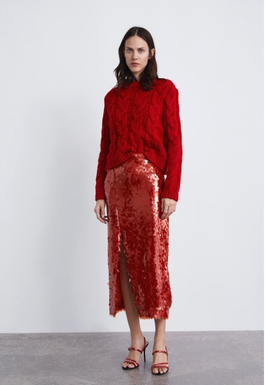 Flitteres ceruza szoknya ZARA 16995 Ft, 9995 Ft