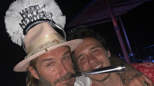 Nagyon cuki: az egész Beckham-család együtt szilveszterezett