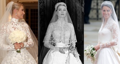 Gyönyörködj a divattörténelem legszebb csipke menyasszonyi ruháiban, a trend ugyanis visszatért!