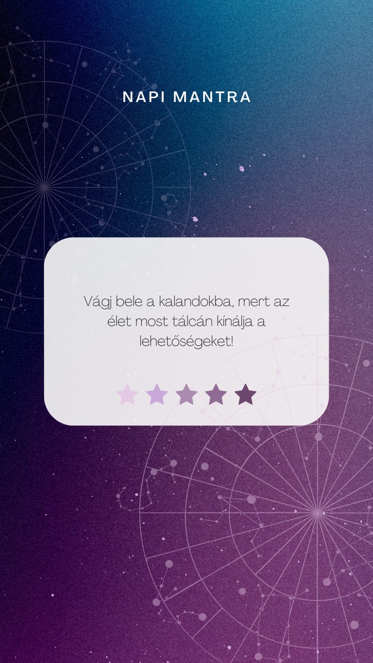 A napi horoszkóp ezt tanácsolja mára