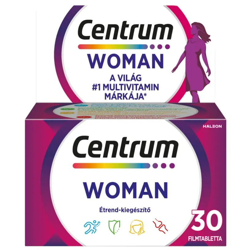 Centrum Nőknek A-tól Z-ig multivitamin tabletta - 30 db, GLAMOUR-napok alatt 20%-os kedvezménnyel vásárolhatod meg