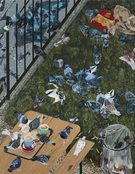 Maradék, akril, vászon, 180x140 cm, 2024