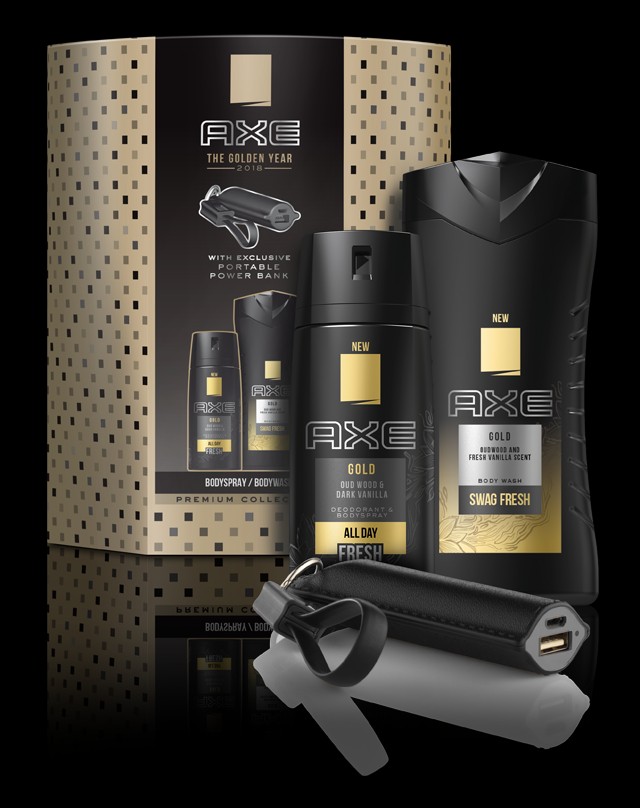 Gold ajándékcsomag power bankkal AXE 3199 Ft