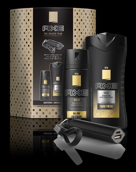 Gold ajándékcsomag power bankkal AXE 3199 Ft