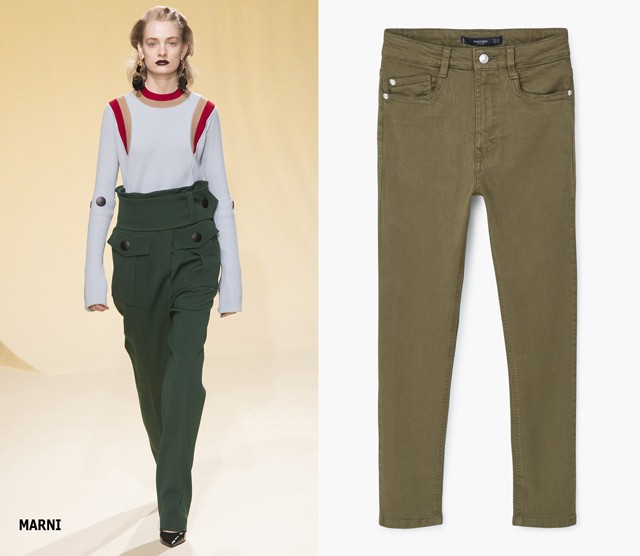 military stílus, nadrág