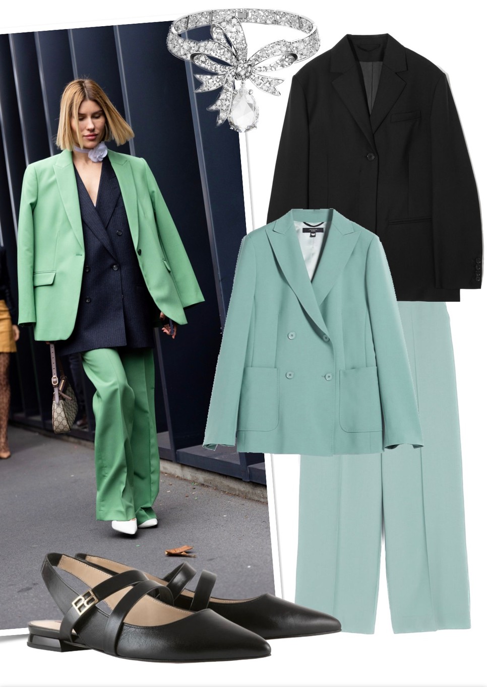 A fekete blézert a színes blézereddel is viselheted.