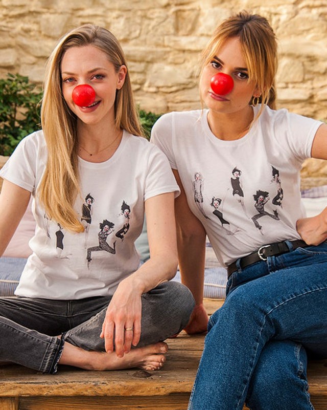 Amanda Seyfried Lily James Red Nose Day