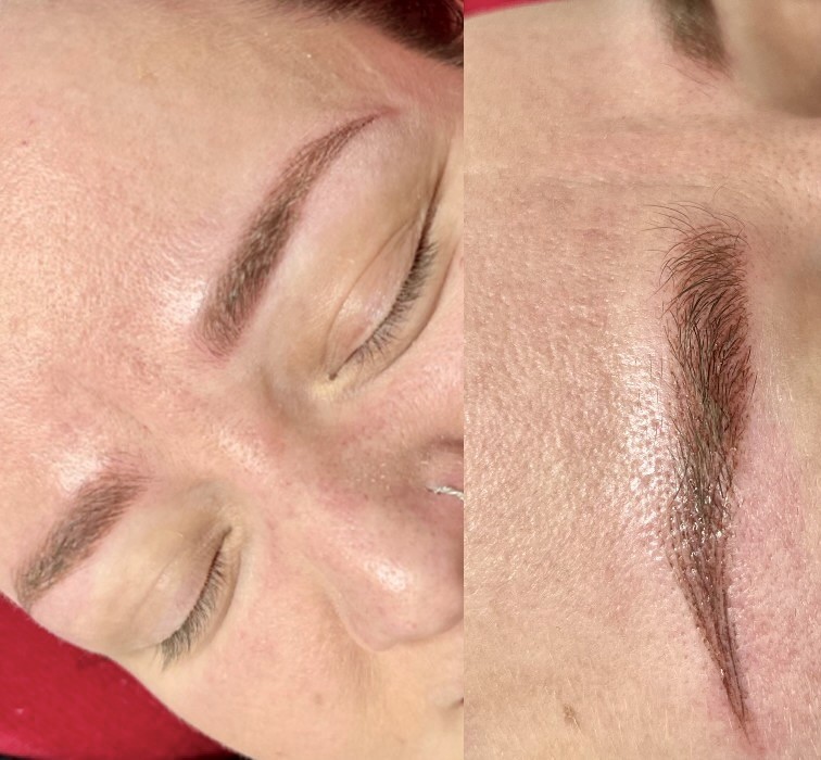 Dancsi elkészült szemöldöktetoválása