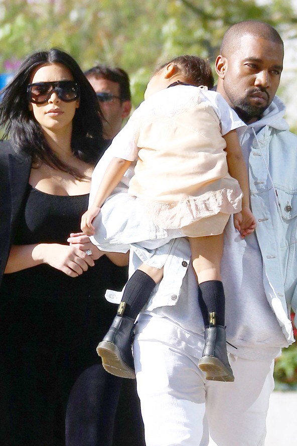Kanye és Kim a kis Norival