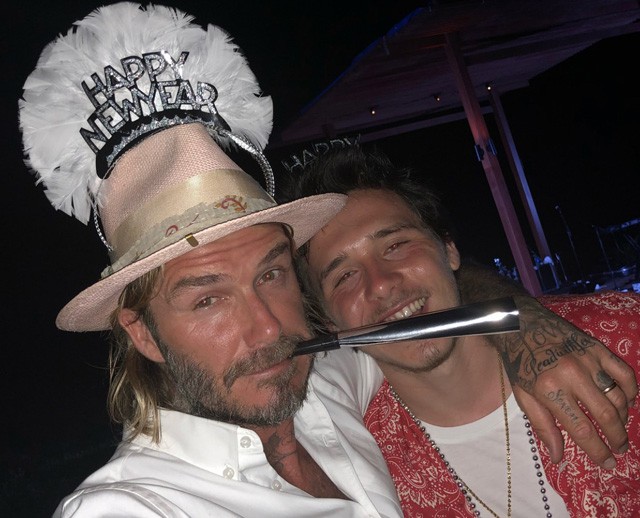 David Beckham és Brooklyn Beckham