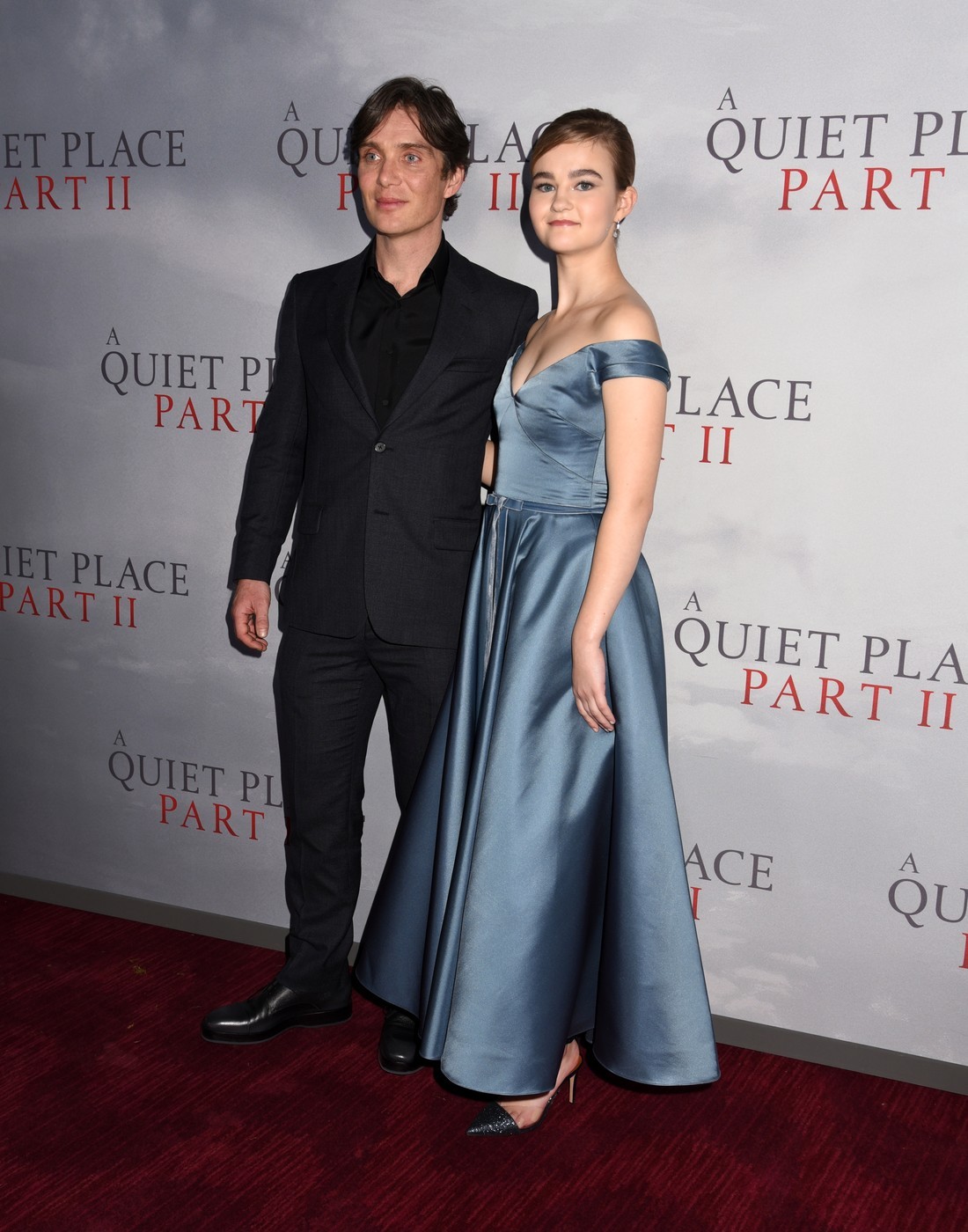 A Hang nélkül 2 New York-i premierjén Millicent Simmonds kollégája, Cillian Murphy mellett pózol.