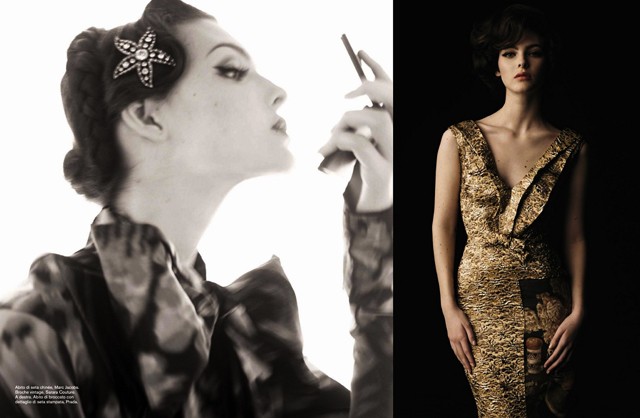 vogue, divatfotó, vittoria ceretti, steven meisel, címlap, olasz vogue, képek, fotók