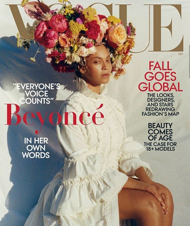 Beyoncé a szeptemberi Vogue címlapján