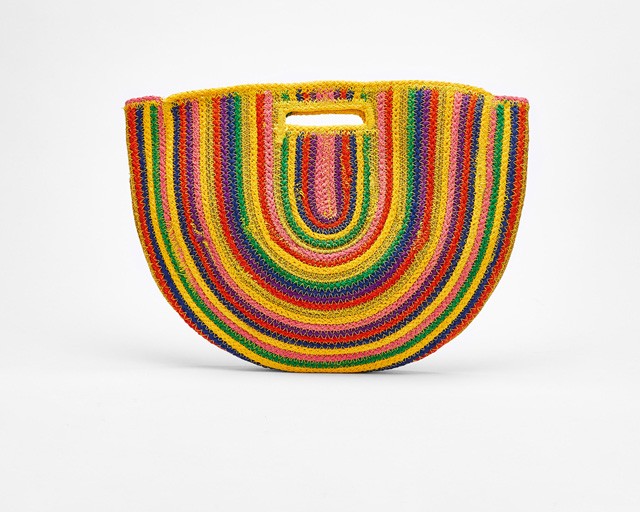 Szivárványos raffia táska BERSHKA 9995 Ft