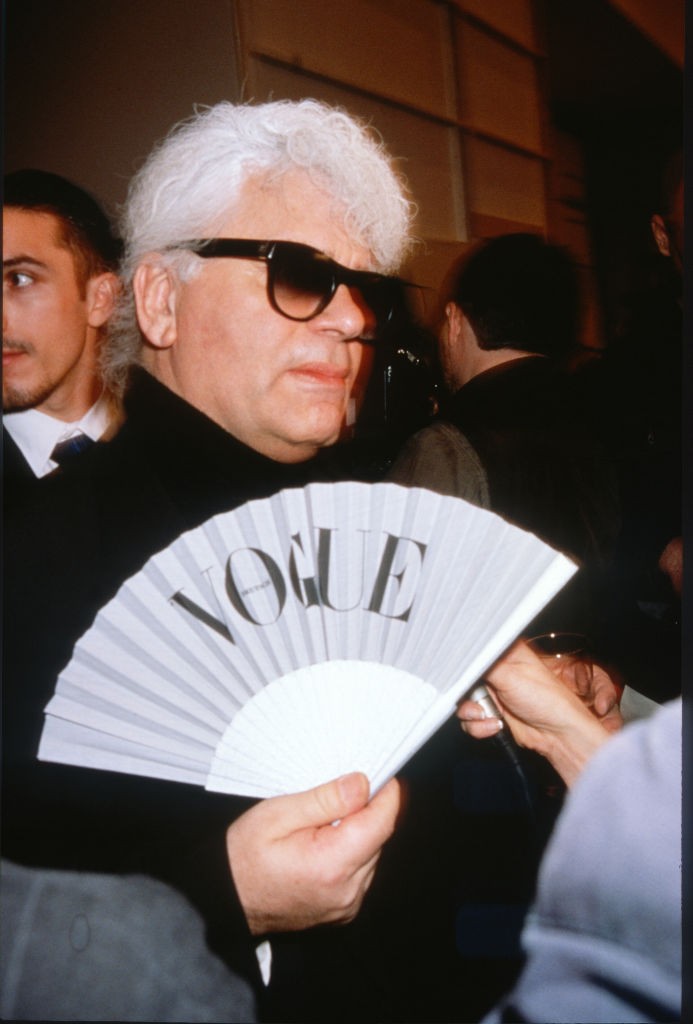 Karl Lagerfeld "Vogue-reklámként" 1990-ben