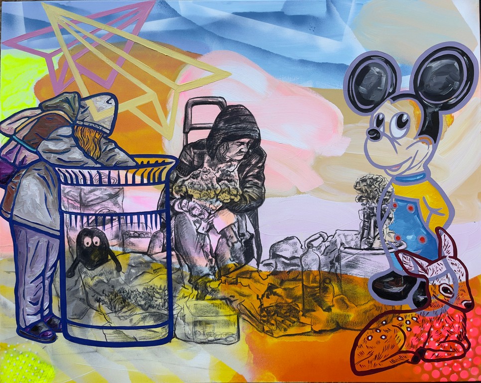 Soós Nóra festményei társadalmi problémákat járnak körül