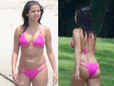 Selena Gomez falatnyi bikiniben a tengerparton!