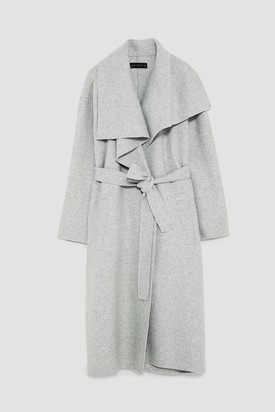 Gyapjúkabát nagy gallérral ZARA 32 995 Ft