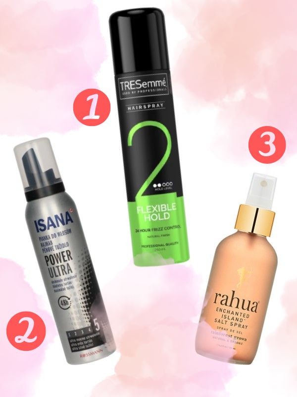 1. Rugalmas tartást adó hajlakk TRESEMMÉ 2299 Ft/250 ml (9,19 Ft/1 ml) 2. Hair ultra erős tartást adó hajhab ISANA 559 Ft/150 ml (3,72 Ft/1 ml) 3. Enchanted Island Salt Spray hajspray RAHUA 15 200 Ft/125 ml (121,6 Ft/1 ml)