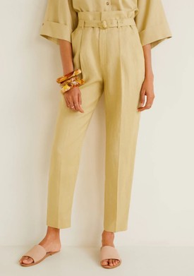 Öves vászonnadrág MANGO OUTLET 13 995 Ft helyett 4995 Ft